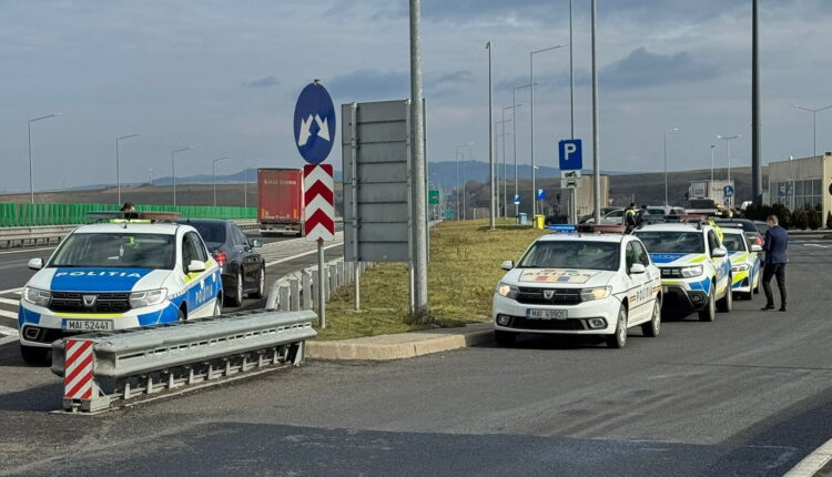 Șofer din Cluj prins cu 192 km/h pe autostradă la Sibiu, permis suspendat pe loc