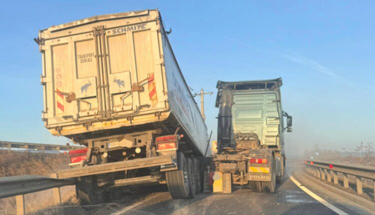 Accident pe A1 blochează traficul la ieșirea spre Ocna Sibiului