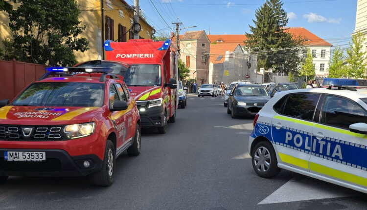 Accident în centrul Sibiului, pieton acroșat de o mașină