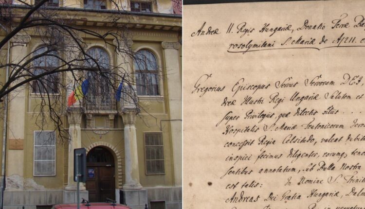 Actul prin care regele Ungariei a dat Țara Bârsei către Cavalerii Teutoni, păstrat la Sibiu